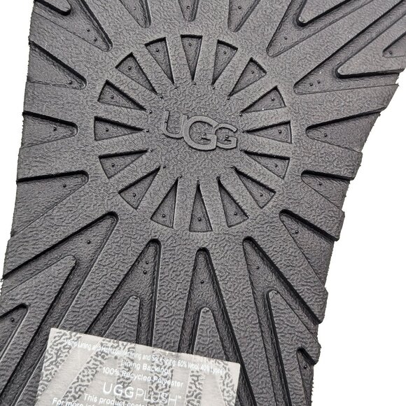 UGG Women Classic Dipper Black Suede Winter Ankle Boots size 10 - Picture 6 of 9